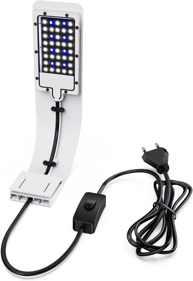 Ultradünnes Led-licht Für Kleine Aquarien (weiß), Aquarium-beleuchtungslampe Mit 40 Leds, Weißes Und Blaues Licht Für Aquarien, 10 W, 1200 Lm