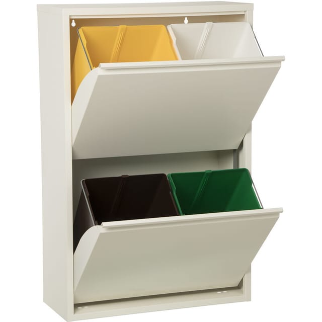 4 Bucket Recycling Bin Mat-4x18l. 60x25x92cmpour alle Stile, um zu Hause eine Note zu verleihen