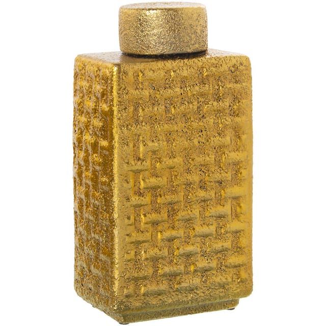 Tibor Ceramic 32 cm Gold 16x10x32 cm, Abdeckung: ° 9x5cmpour Alle Stile, um dem Haus eine Note zu verleihen