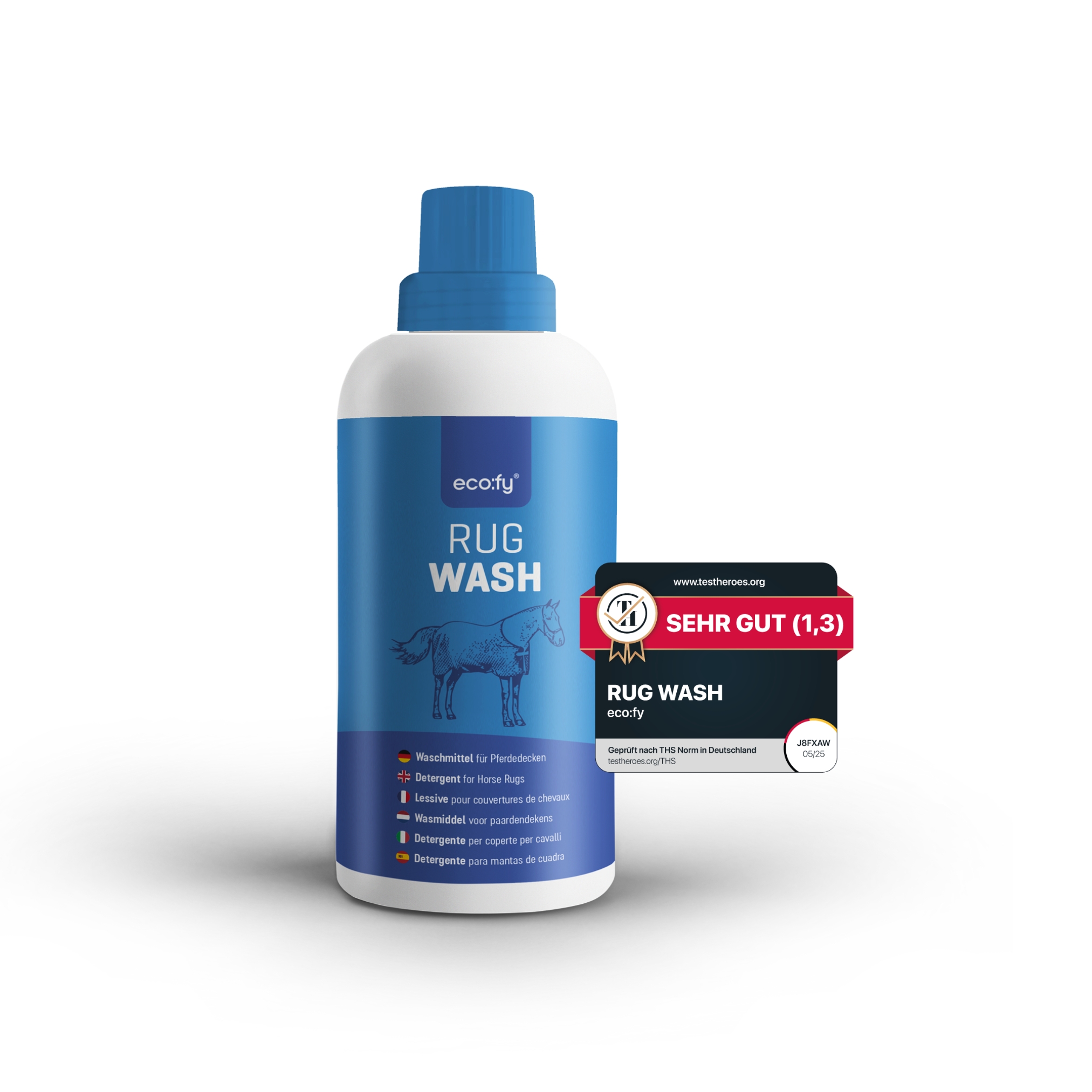 Eco:fy Pferdedecken Waschmittel - Rug Wash, Deckenwaschmittel Für Synthetik & Baumwolle - 0.5 L