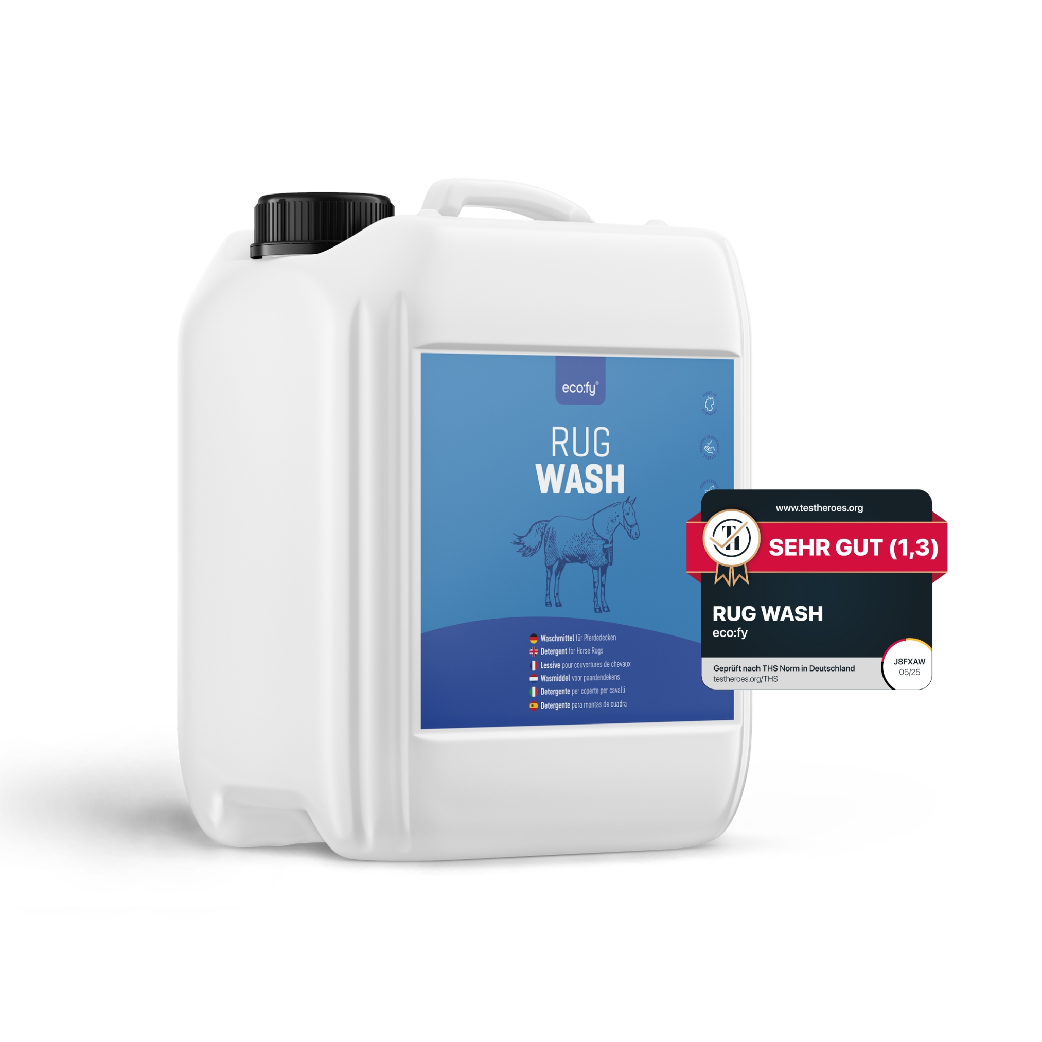 Eco:fy Pferdedecken Waschmittel - Rug Wash, Deckenwaschmittel Für Synthetik & Baumwolle - 5 L