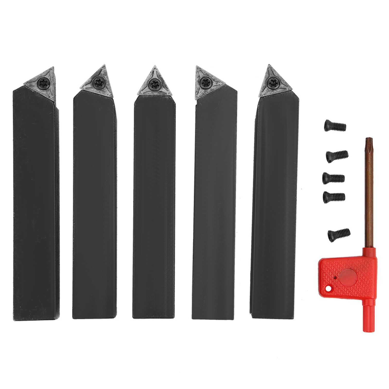 5-teiliges Set Hartmetall-drehwerkzeug, Wendeschneidplattenfräser 3/4 Zoll Zum Bohren/anfasen