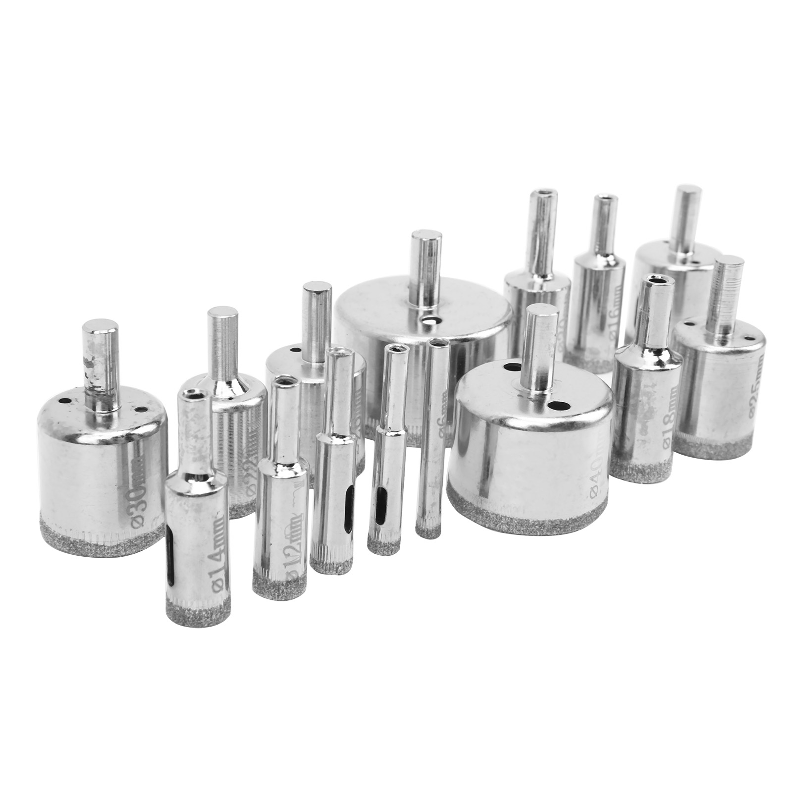 15-teiliges Diamantbohrer-lochsägen-set Zum Schneiden Von Marmor, Keramik Und Glas, 650 Mm (0,2 Zoll).