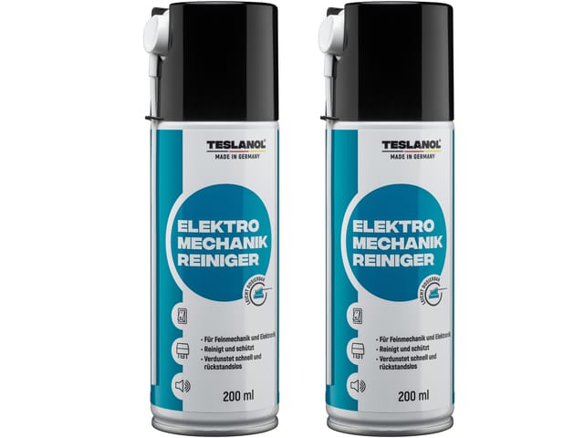 26017 Elektro-Mechanik-Reinigerspray, 200 ml, 2 Stück - Teslanol