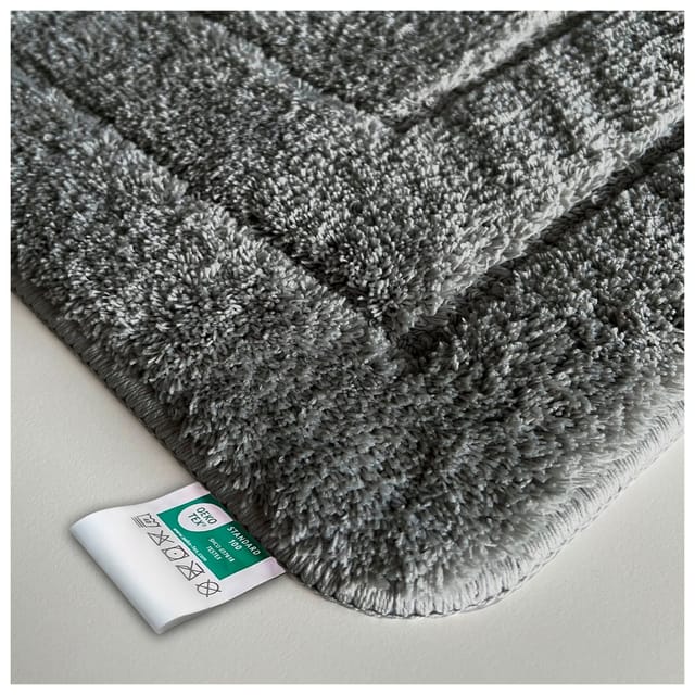 Floordirekt - Badematte Atlantis Reckteckig Rutschhemmende Rückseite Dunkelgrau 60 x 100 cm