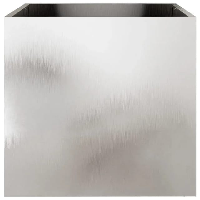 Pflanzkübel 2 Stk. Silbern 49x47x46 cm Edelstahl Vidaxl 17486