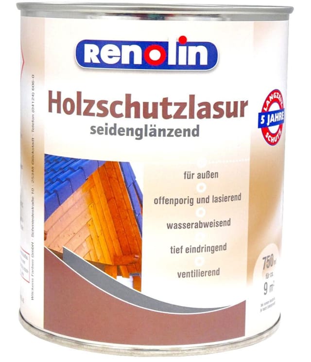 3x Ren Holzschutzlasur 750ml Außen Möbel Wetter Politur Farbe Lack Anstrich Zaun