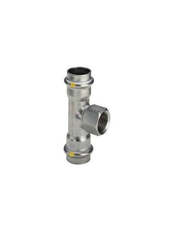 Viega Italia Srl - Viega Sanpress Inox T-Stück 437145 15mmxRp 1/2x15mm, Stahl nichtrostend, SC-Contur