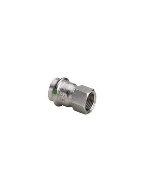 Viega Sanpress Inox Übergangsstück 436582 15mmxRp 3/4, Stahl nichtrostend, Mehrkant, SC-Contur