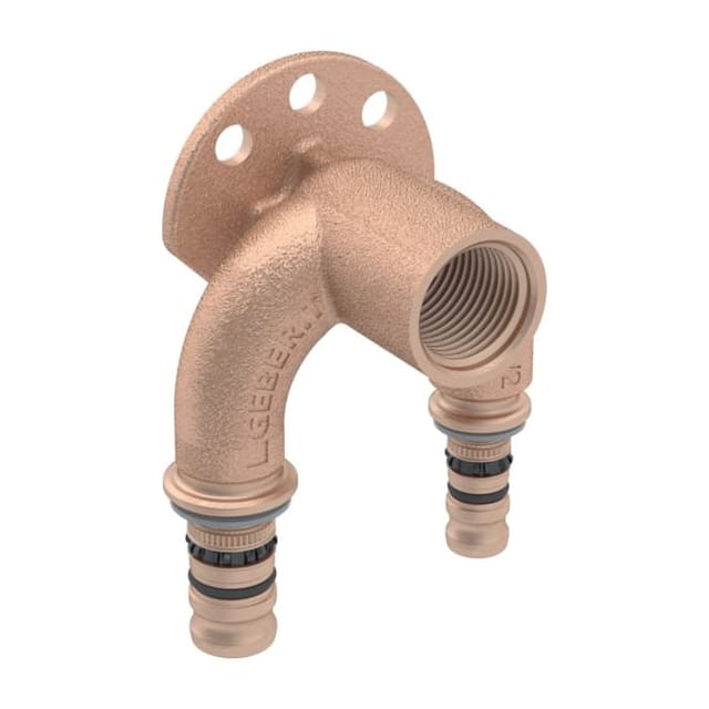 Mepla Doppelanschlusswinkel 90 Grad, CC499K, d 16mm, Rp 1/2', d1 16mm, L1 6.5cm - Geberit