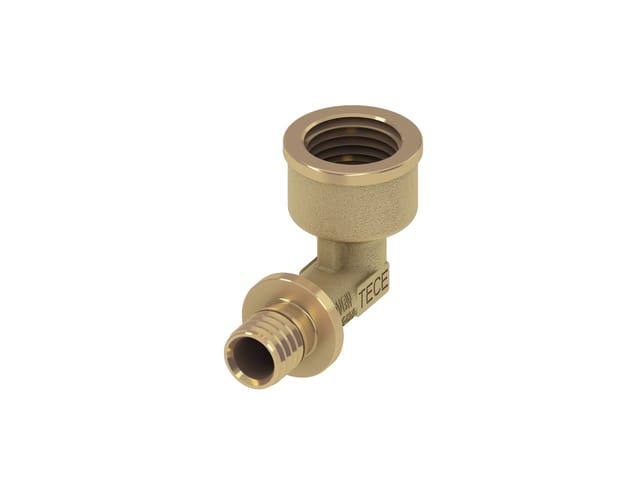 Tece - flex Winkelübergangsmuffe Dimension 32mm x Rp 1', Siliziumbronze