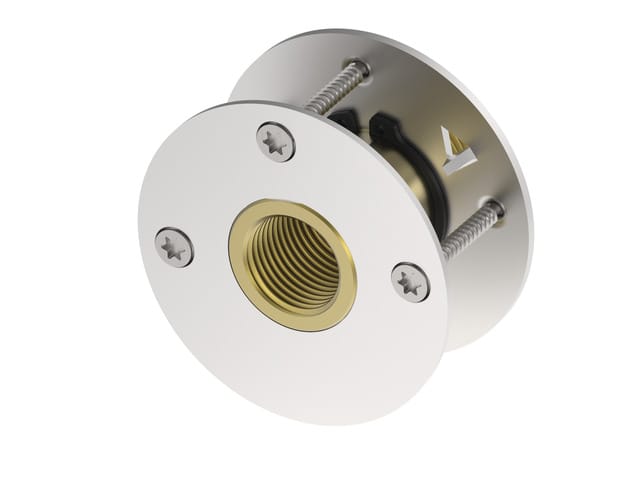 Tece - flex Wanddurchführung mit Druckring Dimension 16mm x Rp 1/2', Siliziumbronze