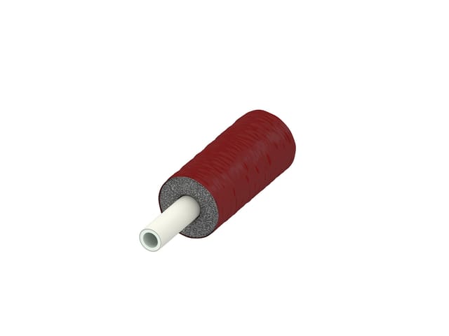 Tece flex Verbundrohr Pe-Xc/Ai/Pe-Rt Dimension 20mm RS 13mm, rot vorgedämmt