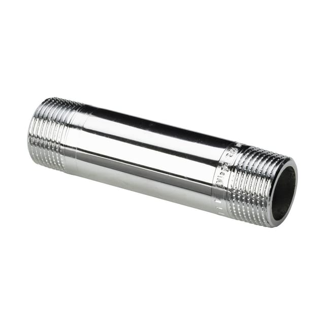 Langnippel 447595 in R3/4 x 40mm Rotguss verchromt - Viega
