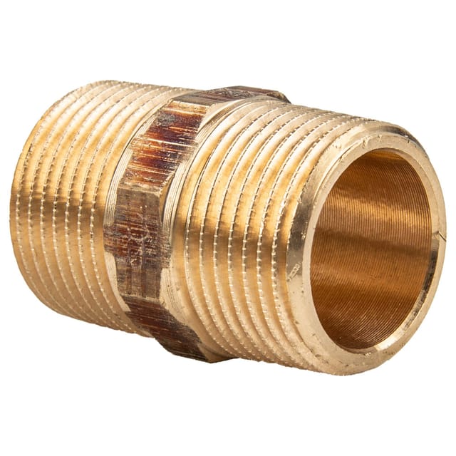 Viega Doppelnippel 3280 in R2 1/2 Rotguss