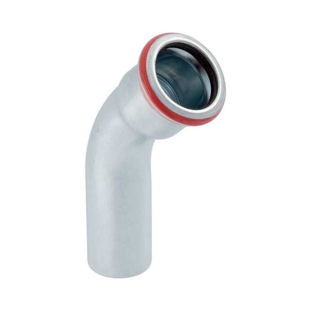 Mapress C-Stahl Bogen mit Einschubende 45 Grad, Außendurchmesser 15mm - Geberit