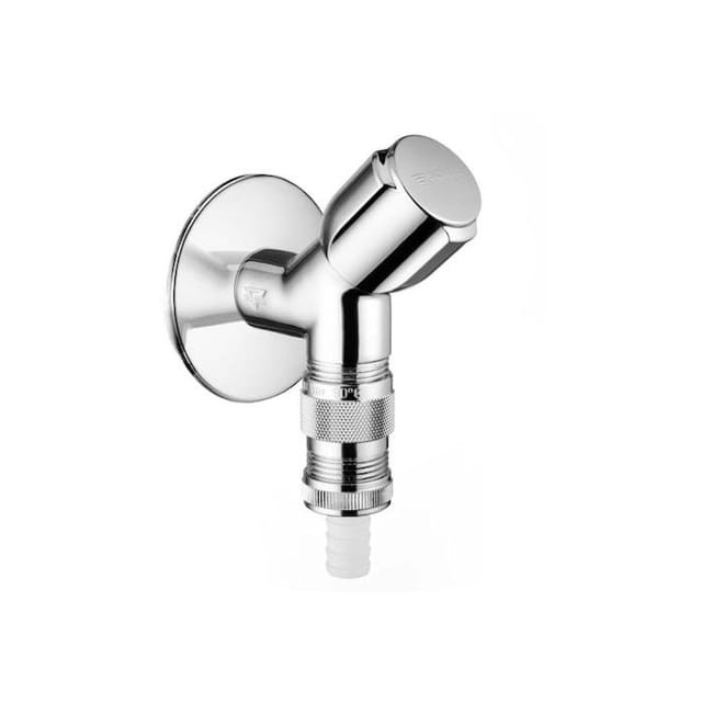 Schell Comfort RV Geräteschrägsitzventil, Schlauchplatz-Sicherung, DN 15 G 1/2", Chrom
