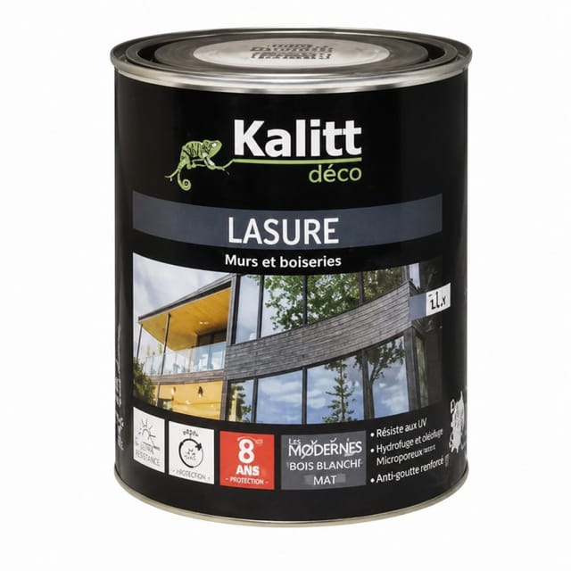 Lasur 8 Jahre - Les modernes - matt gebleichtes Holz 1L Kalitt