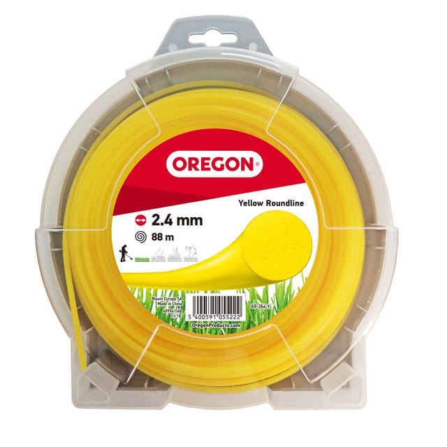 Freischneiderschnur, rund, Nylon, gelb, ø 2.4mm/88m Oregon 69-364-Y