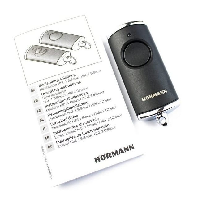 Hörmann - Handsender HSE1 868-BS Struktur Chrom schwarz SW-Eu
