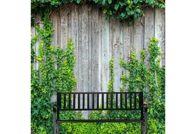 Gartenbank, bequemer 2-Sitzer, robuste Metallbank, für Terrasse, Balkon, hbt 82 x 127,5 x 59,5 cm, schwarz - Relaxdays