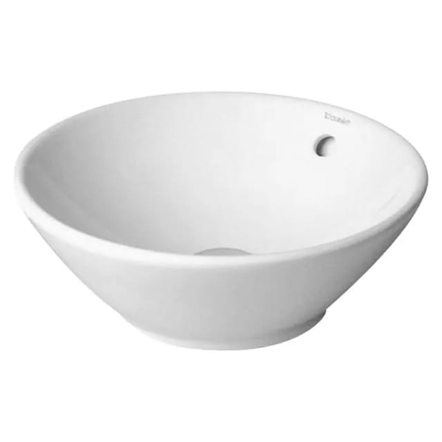 Duravit - Bacino - Waschbecken ohne Hahnloch mit Überlauf, Durchschnitt 42 cm, Weiß 0325420000
