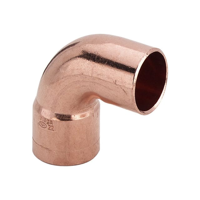 Winkel 113995 42 mm, 90°, Einsteckende, Kupfer - Viega