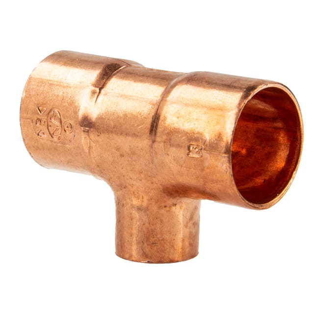 Alternative Haustechnik - Kupfer-Lötfitting T-Stück reduziert - Typ 5130R, dvgw 18 x 22 x 15 mm