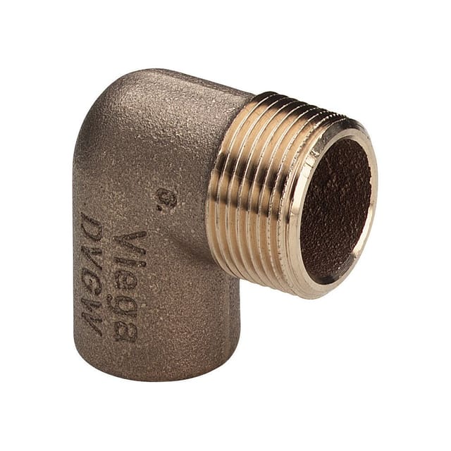 Viega - Winkel Übergangswinkel Aussengewinde 94092G in 15mm x R3/8 Rotguss 106577