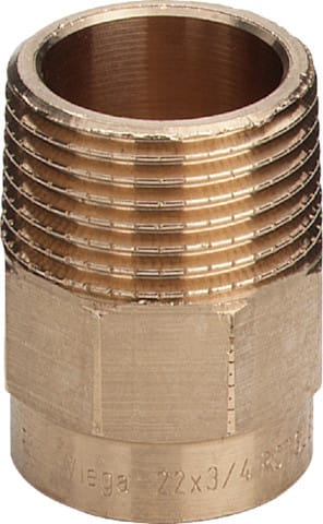 Viega Übergangsnippel 109196 54 mm x r 2, Rotguss