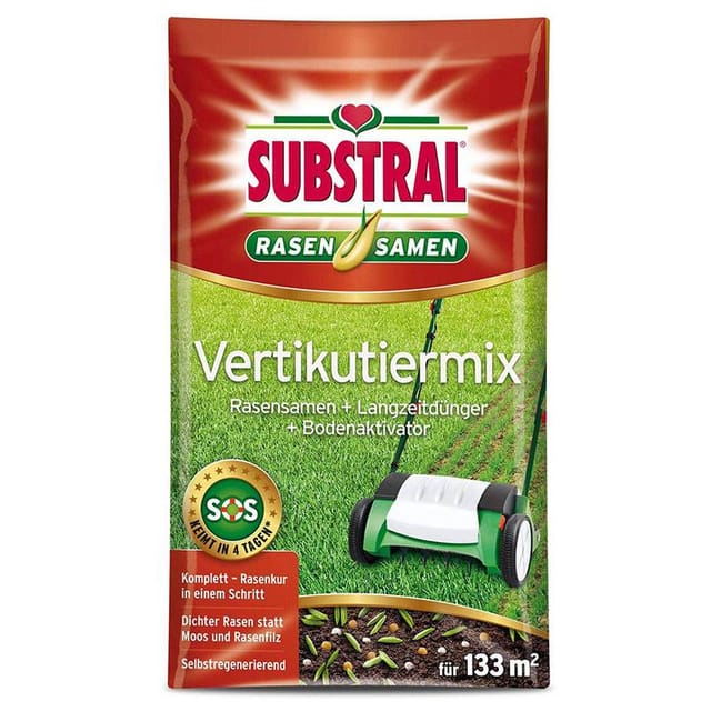 Substral - Vertikutiermix Rasensamen + Dünger + Bodenaktivator 8kg