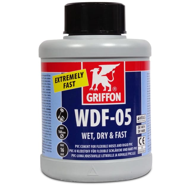 Le Sanitaire - Griffon WDF-05 PVC-Kleber Pinselflasche mit 500 ml, schnellklebend für Pool Flex