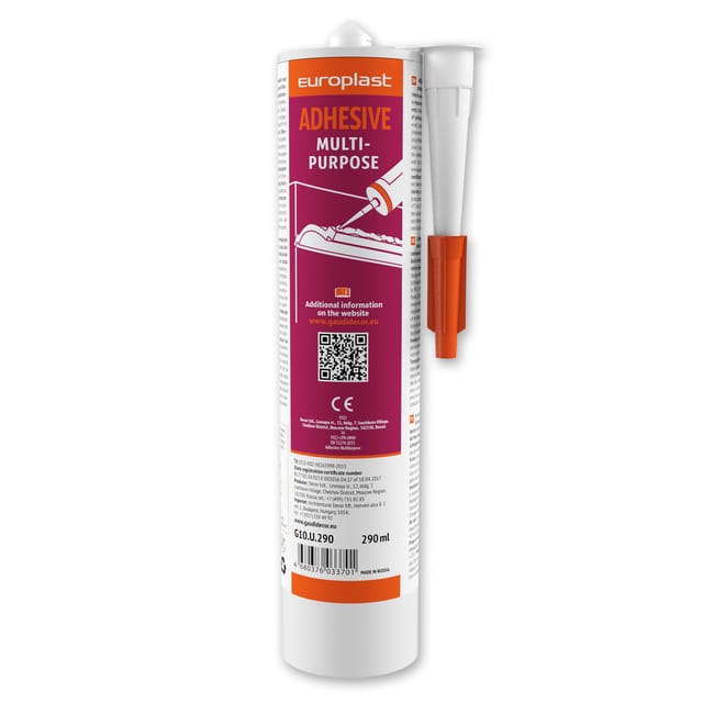 Montagekleber für Stuckprofile Profhome G10U290 besonders starker MS-Polymerkleber für Innen- und Außenmontage und Feuchträume weiß 290 ml