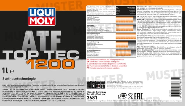Getriebeöl Top Tec atf 1200 1 l Motoröle - Liqui Moly