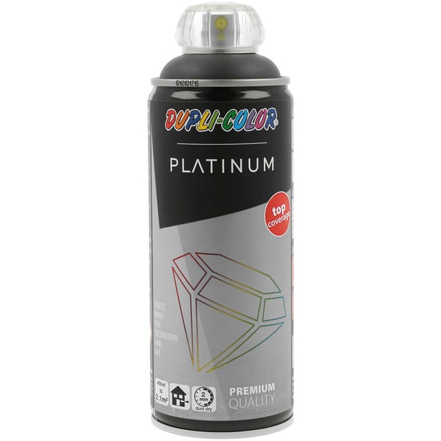 European Aerosols - Dupli Color Platinum Lackspray, Sprühlack 400ml für Heimwerker- und Bastelarbeiten, anthrazit seidenmatt