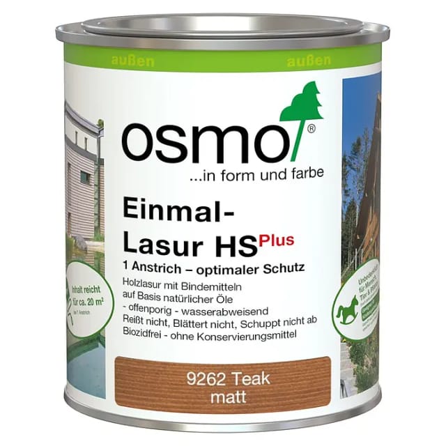 9262 Einmal Lasur hs Plus Teak 750ml - Osmo
