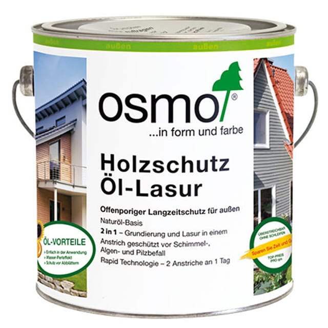 Holzschutz Öl-Lasur Eiche Hell 2,50 l - 12100266 - Osmo