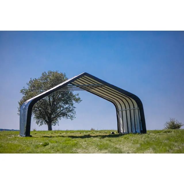 Shelterlogic - Shelter Logic Weidezelt 'Run-In-Shed' Weideunterstand, 730 x 670 x 380 cm, grün, 49,64 m²