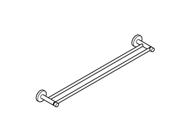Essentials - Doppel-Badetuchhalter, Cool Sunrise gebürstet 40802GN1 - Grohe