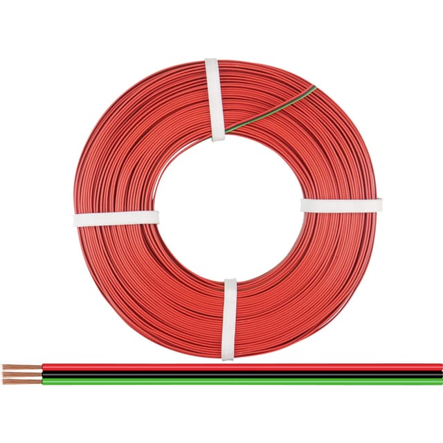 Donau Elektronik 318-014-25 Litze 3 x 0.14 mm² Rot, Schwarz, Grün 25 m