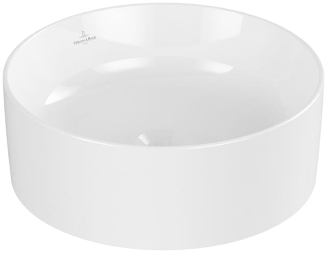 Villeroy&boch - Collaro - Aufsatzwaschbecken, Durchschnitt 40 cm, CeramicPlus, Alpinweiß 4A1840R1