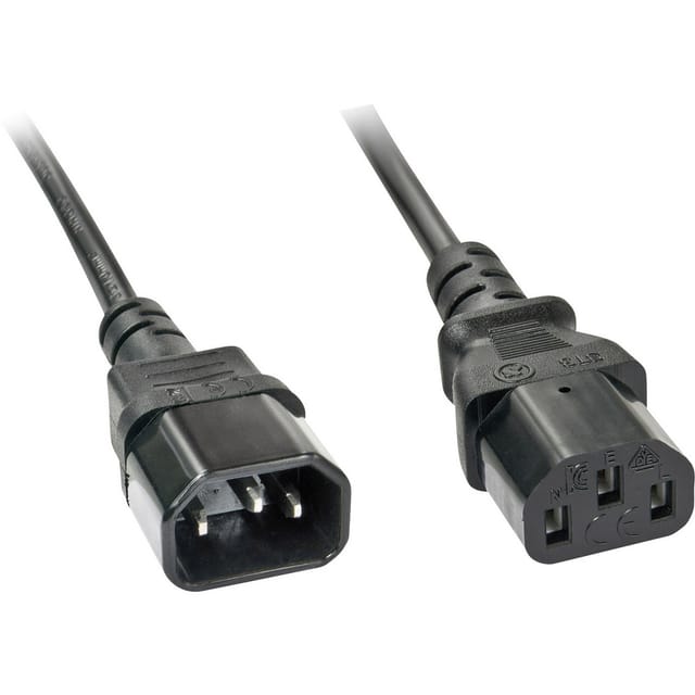Lindy - Strom Verlängerungskabel Deluxe [1x Kaltgeräte-Stecker C13 - 1x Kaltgeräte-Buchse C14] 3.00 m