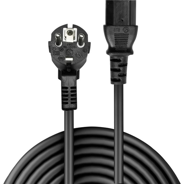 Lindy - Strom Anschlusskabel [1x Schutzkontakt-Stecker - 1x Kaltgeräte-Buchse C13] 5.00 m Schwarz