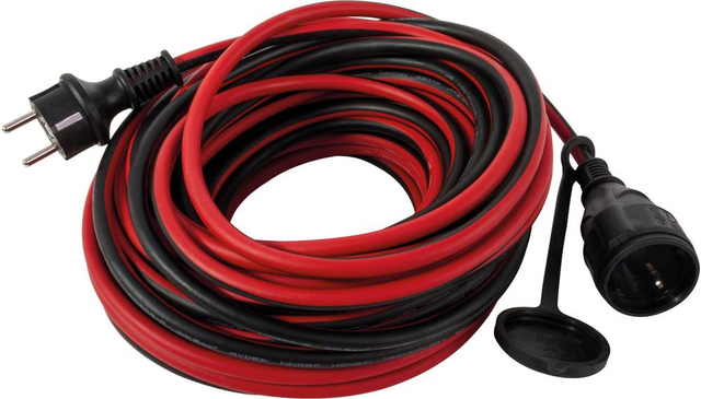 REV - 0017050614 Strom Verlängerungskabel 16 a Rot, Schwarz 5.00 m H05RR-F 3F 3G 1,5 mm²