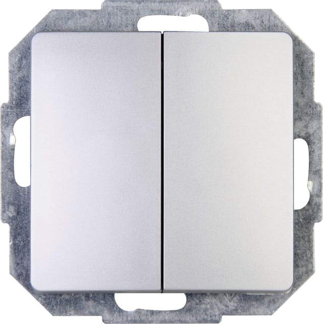 Kopp - Serienschalter Paris silber, 650520088 Abdeckungen & Rahmen
