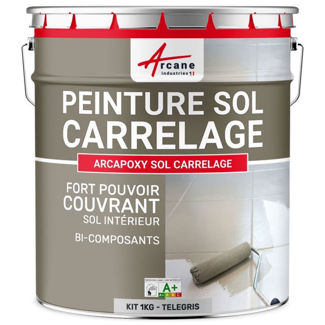 Badewannenlack - Badewannenfarbe - Badewannenbeschichtung - Lack Fürs Bad Und Für Emaillebadewanne - Epoxyfarbe | Epoxidfarbe - Ral 7047 Telegrau 4 - 1kg Kit Bis Zu 5m² Für 2 Schichten