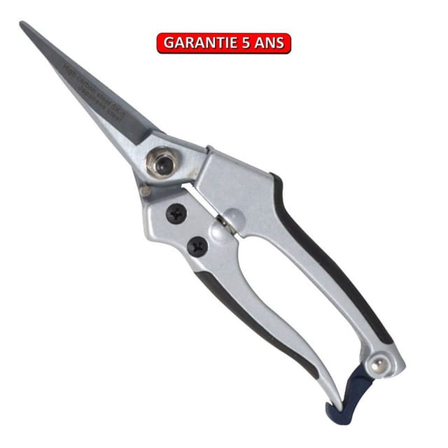 Aluminium-Gartenschere mit gerader Klinge, ergonomisch und leicht, sauberer Schnitt, hochwertige Schnitte OUTILS PERRIN