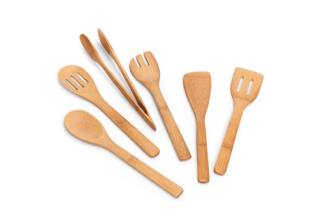 Küchenutensilienhalter, 7-tlg., Bamboo