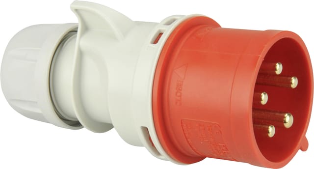 Pce CEE-Stecker 5-polig 32A rot Adapterstecker