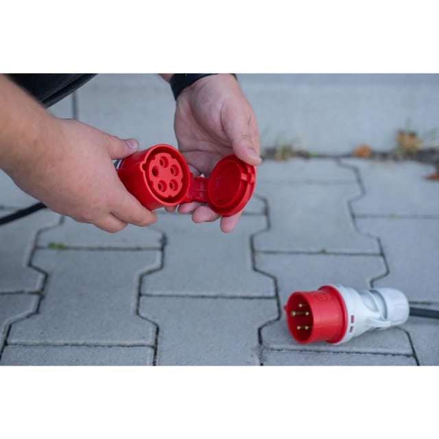 PCE CEE-Kupplungs-Steckdose 16A rot Adapterstecker